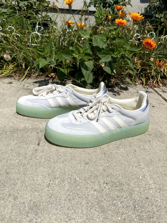 adidas Shoes - Adidas Samba Platform Sneakers in White with Mint Sole